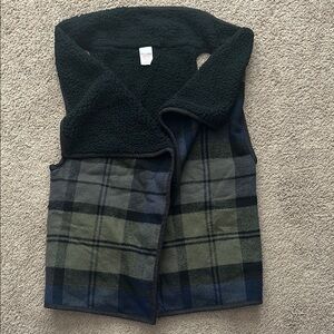 Plaid Sherpa Lined Vest